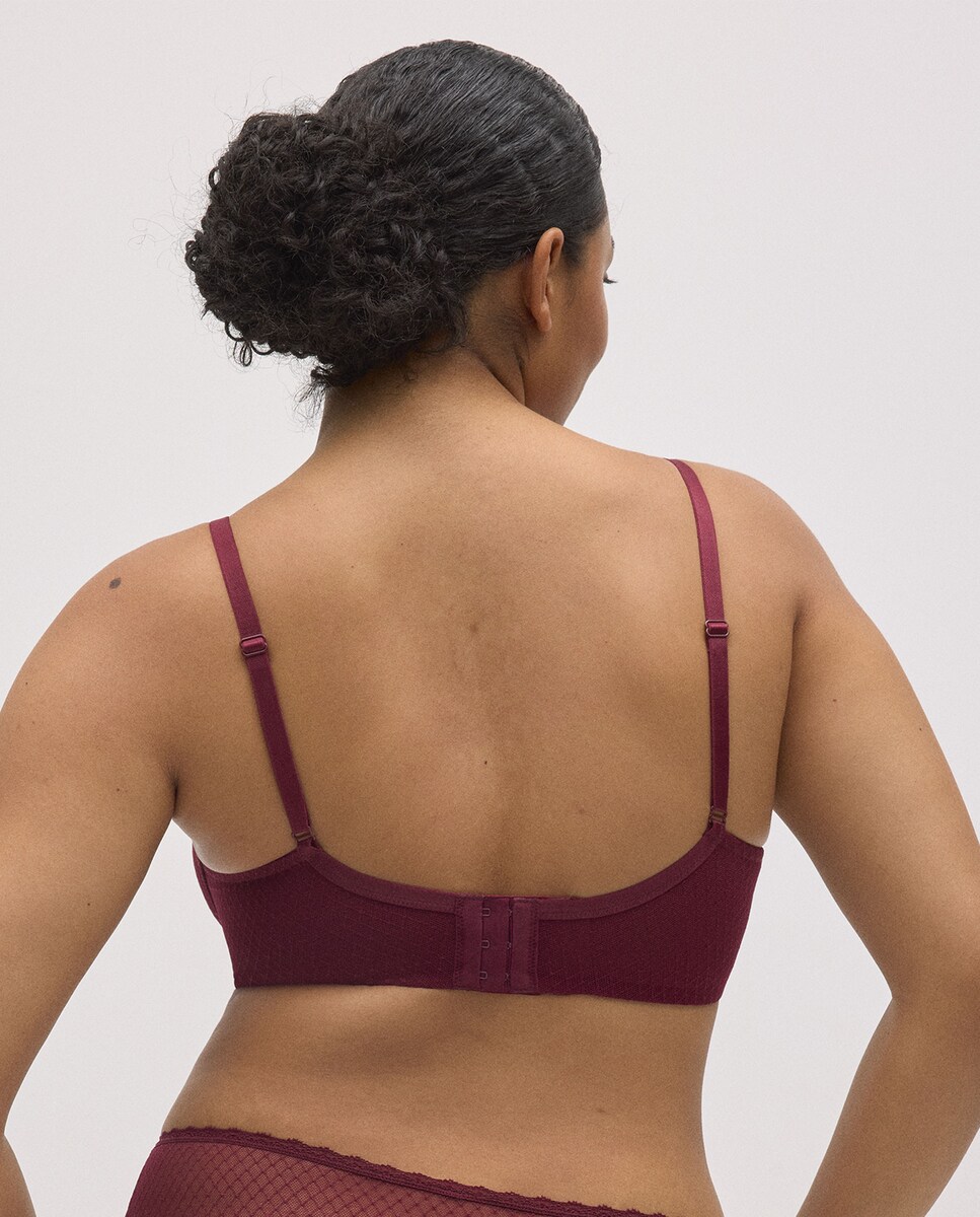 Conjunto Soutien com Aro com Forro Copa C e Cueca Midi Vermelho-2