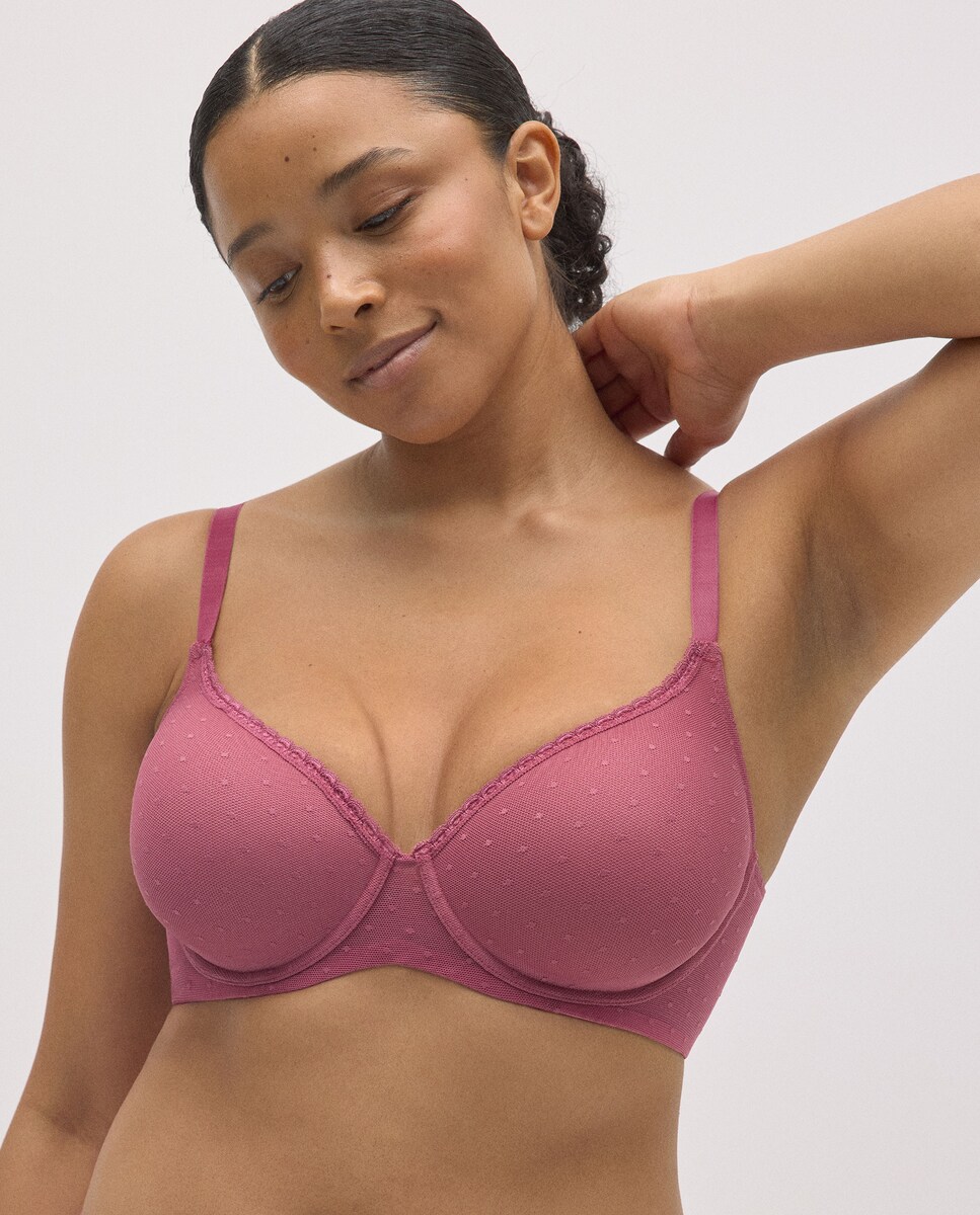 Soutien de Capacidade com Aro com Forro Copas C e D Rosa-1