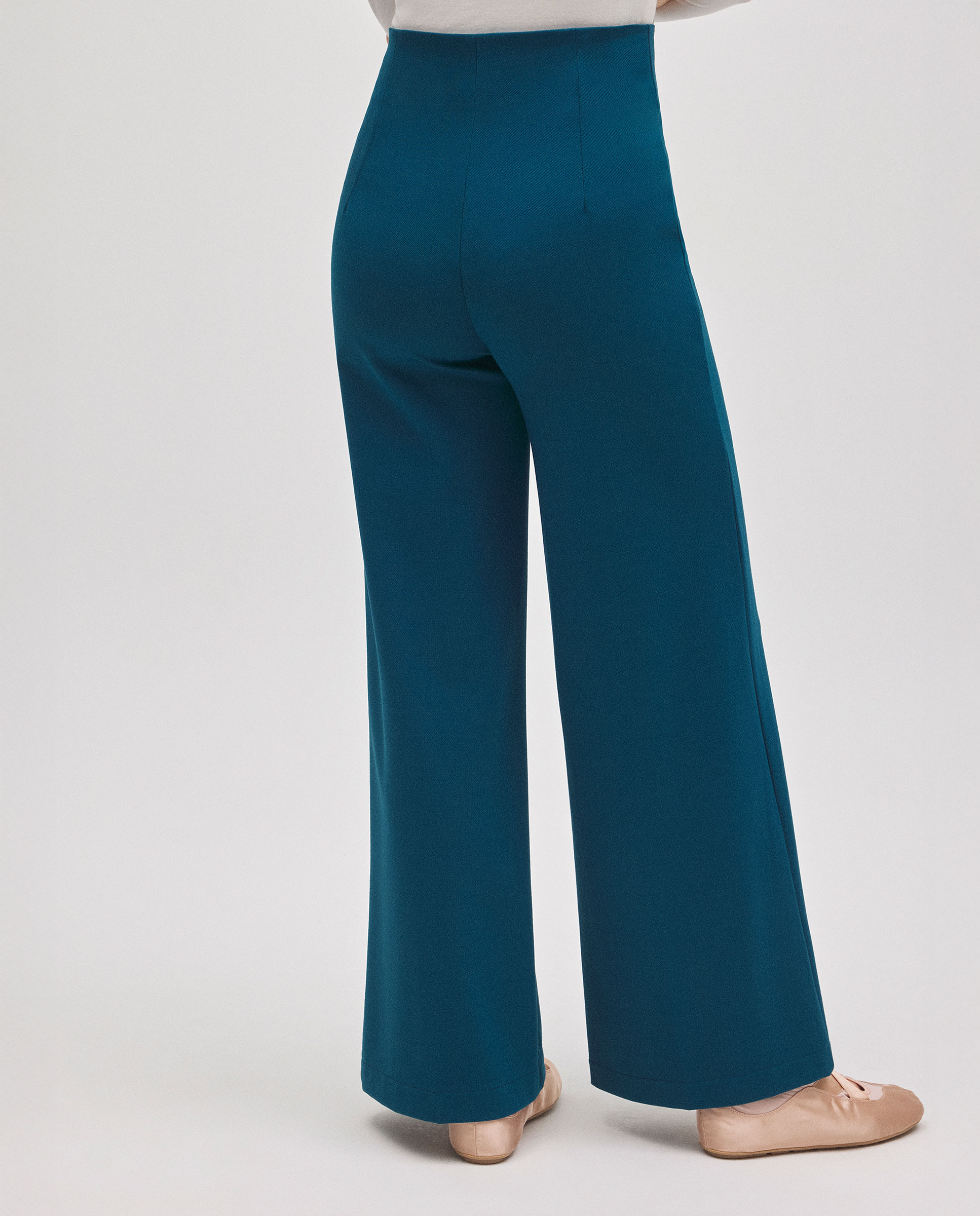 Calças Formais Wide Azul-3