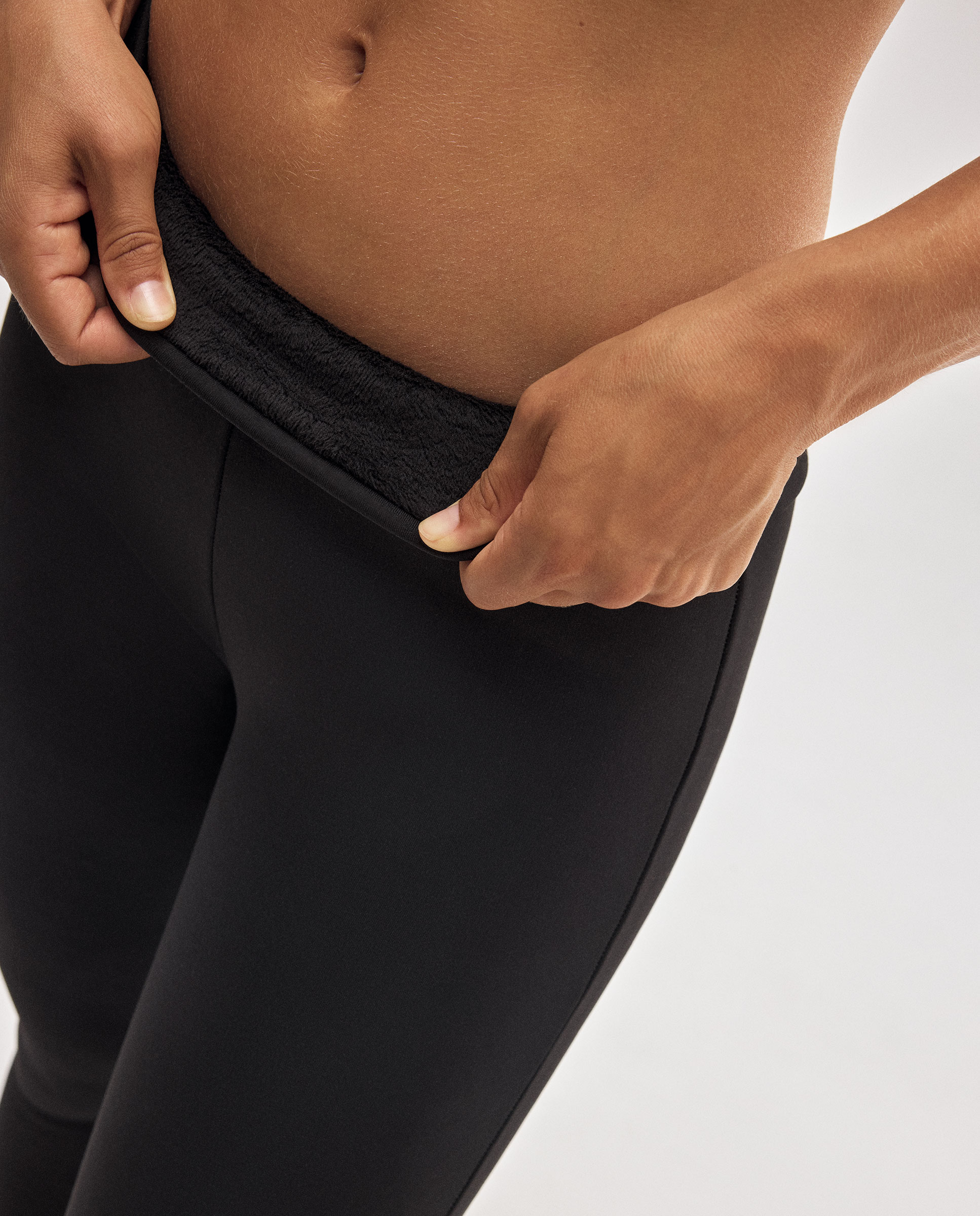 Leggings Desportivos Ultra Térmico Afelpado Polar Preto-4
