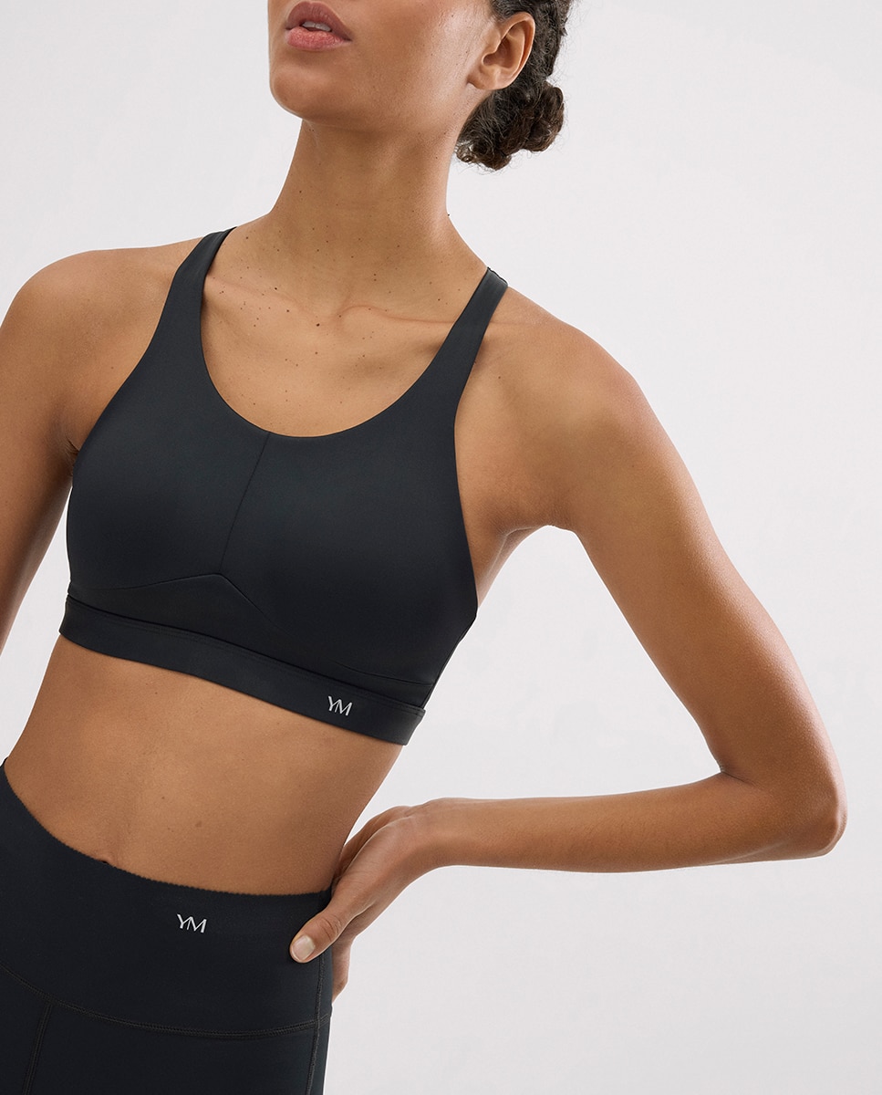 Soutien Desportivo Compressive de Alto Impacto com Alças Reguláveis Preto-6