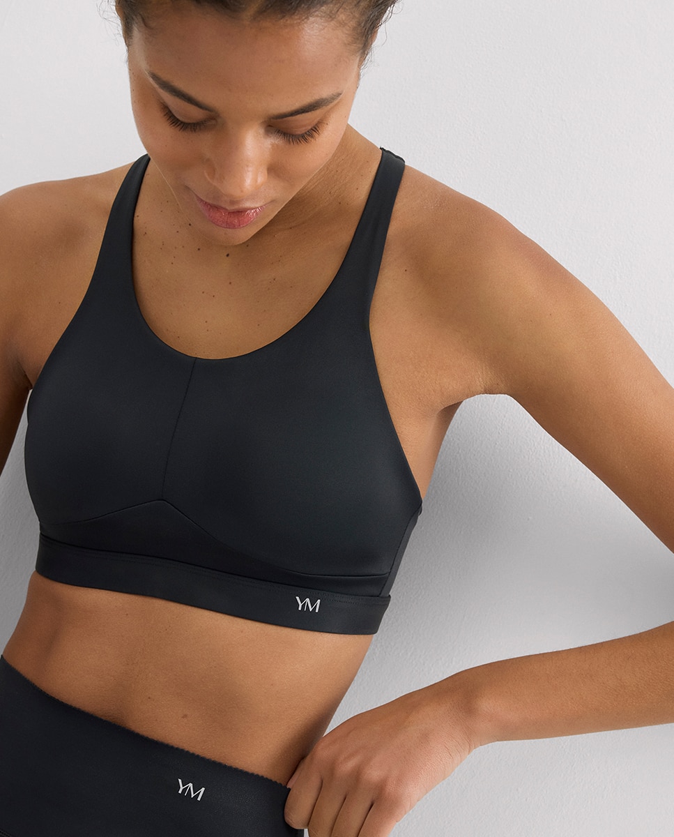 Soutien Desportivo Compressive de Alto Impacto com Alças Reguláveis Preto-10