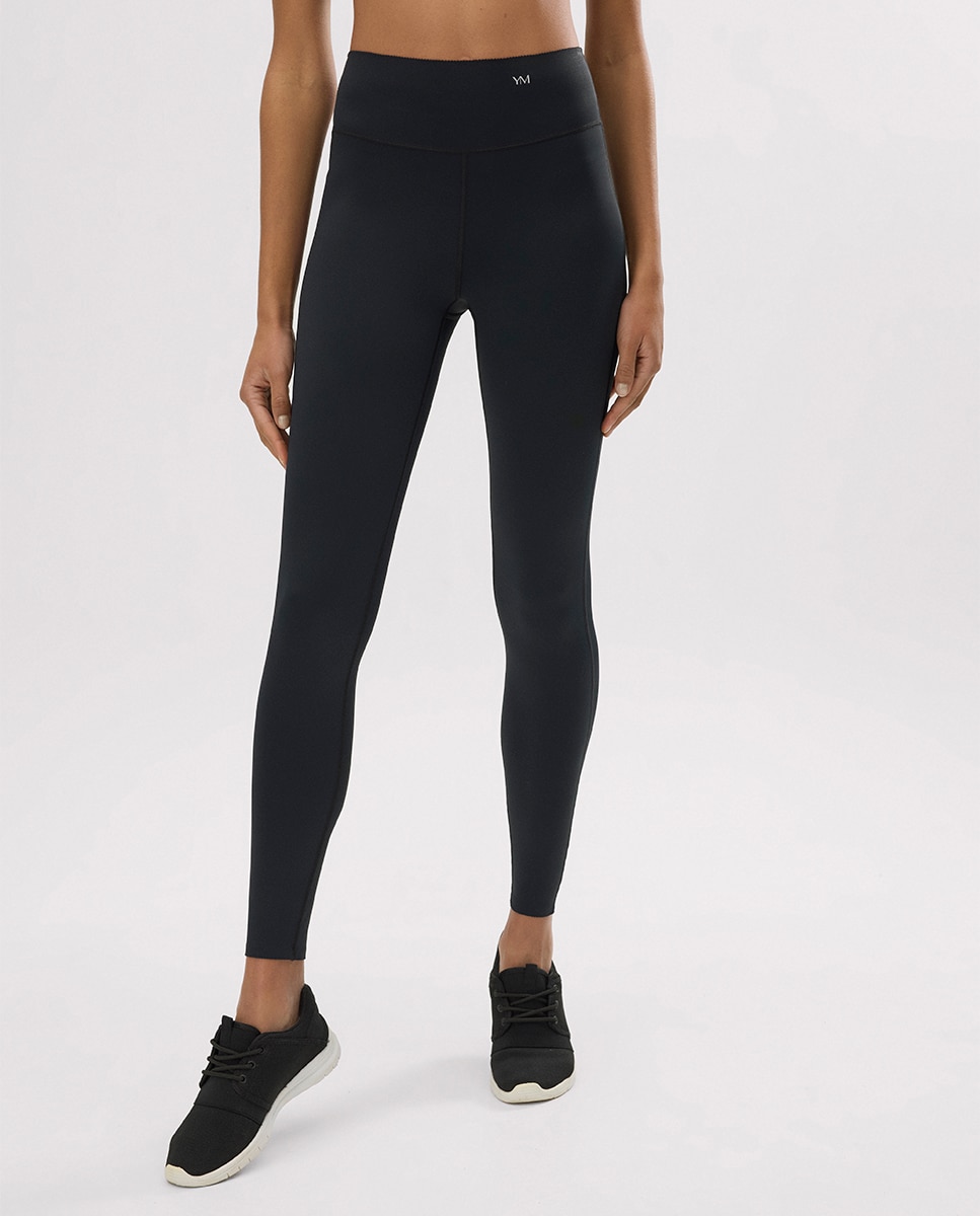 Leggings Desportivos Efeito Ventre Plano Compressive Push-up Preto-2