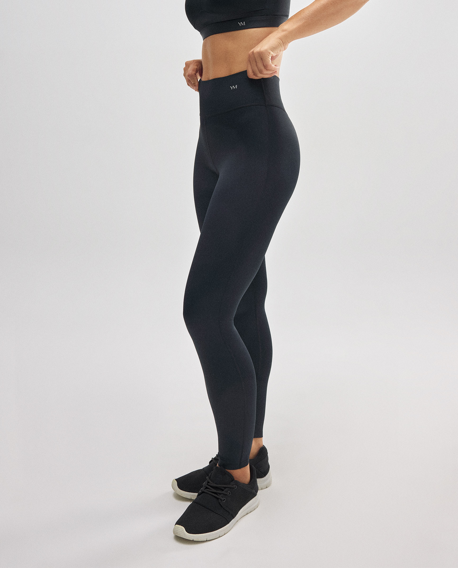 Leggings Desportivos Efeito Ventre Plano Compressive Push-up Preto-4