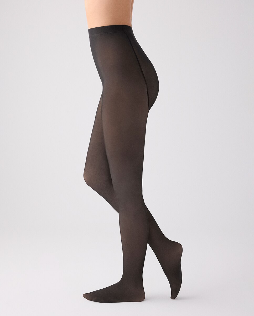 Collants Quentes Efeito Velado 80 Denier Preto-10
