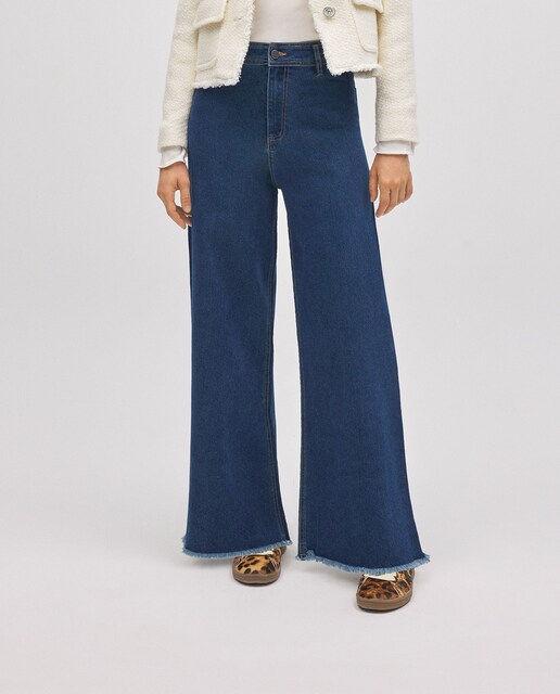 Imagem 0 de Calças Jeans Elásticas Wide