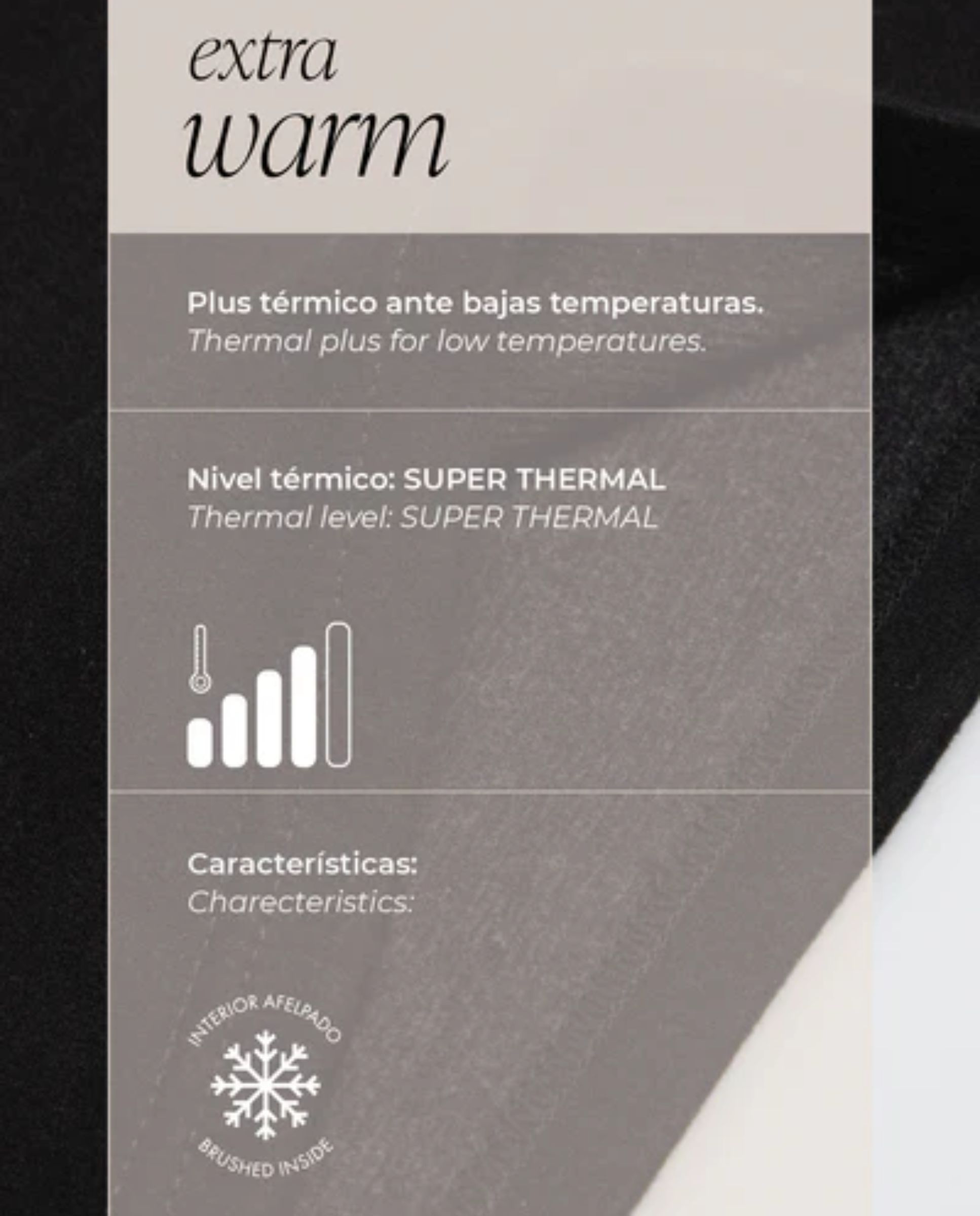 Collants Térmicos Efeito Velado 190 Den Preto-3