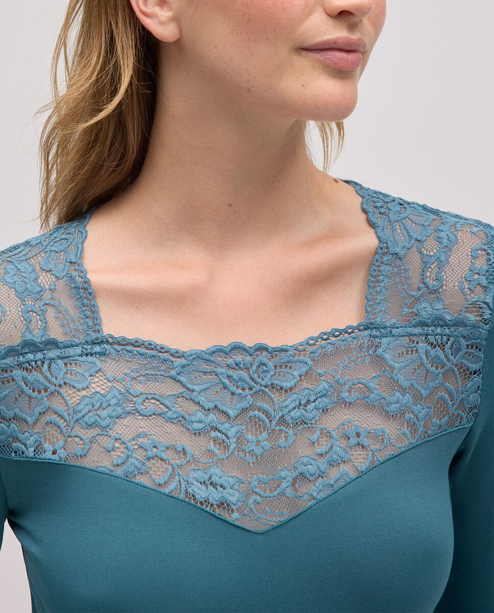 T-shirt Térmica de Manga Comprida Verde-5