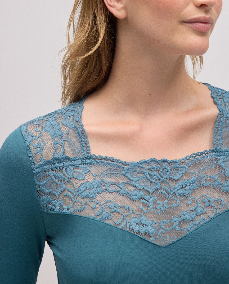 T-shirt Térmica de Manga Comprida Verde-6