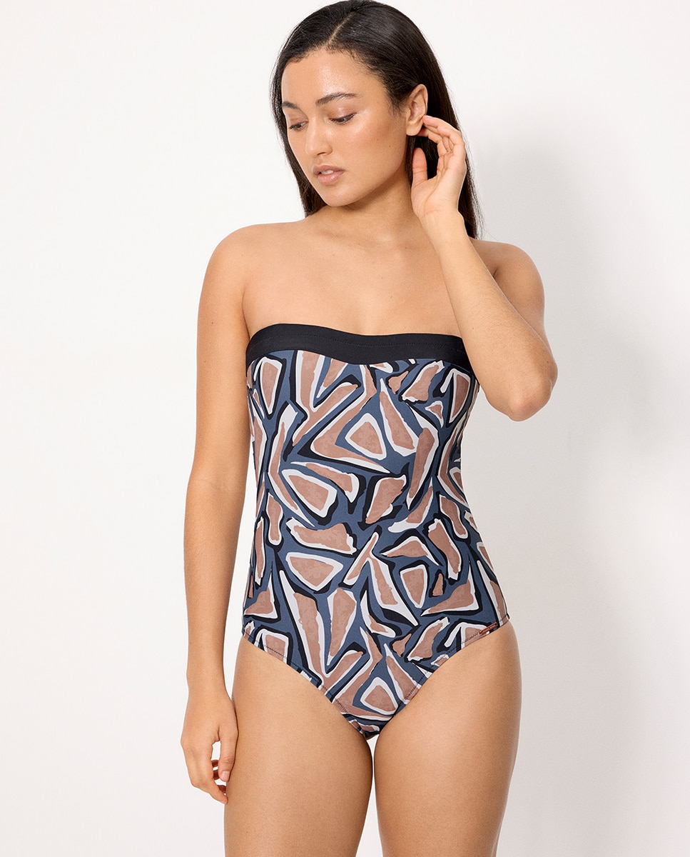 Imagem 0 de Fato de Banho Redutor Bandeau Estampado em Copa B