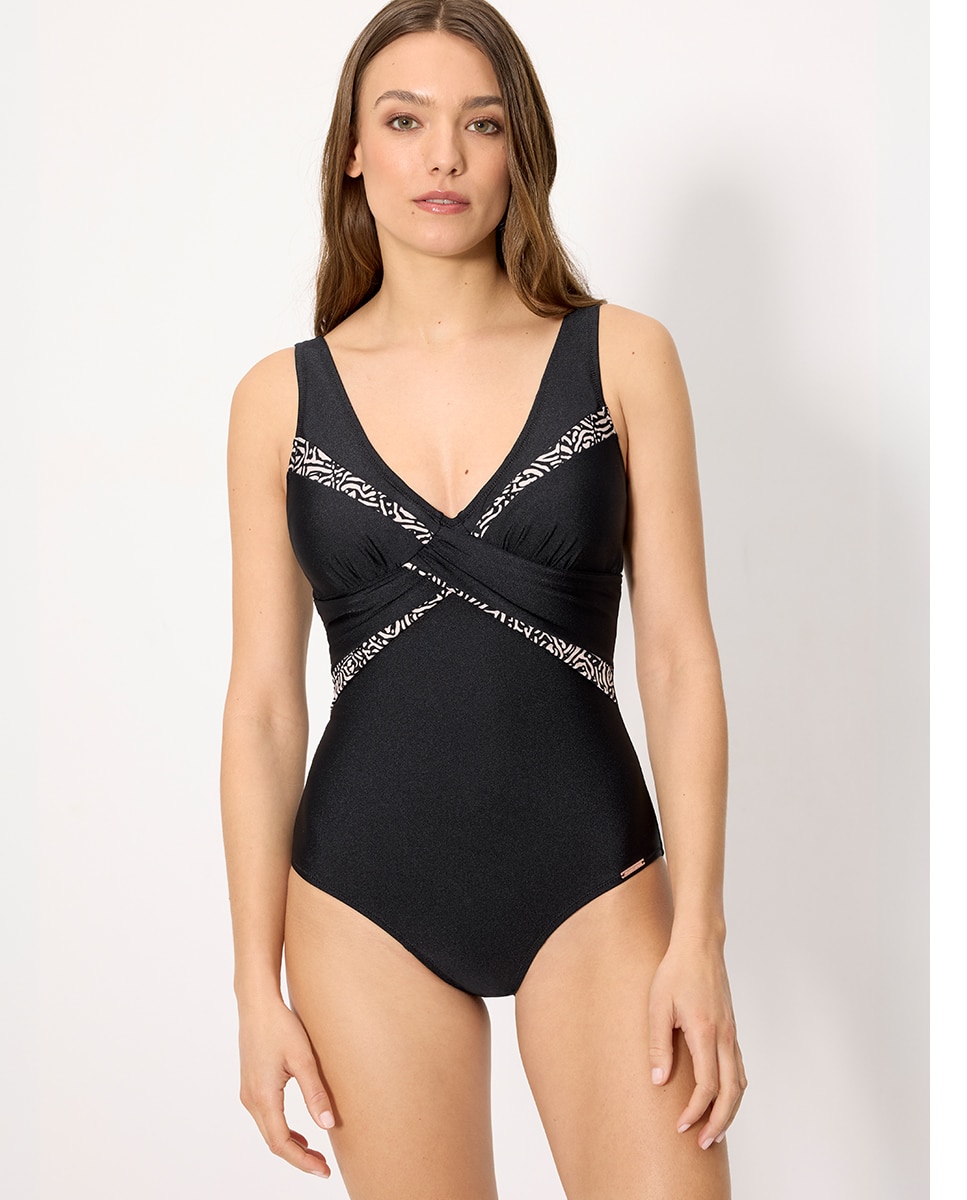 Imagem 0 de Fato de Banho Redutor Estampado com Brilho em Copa B