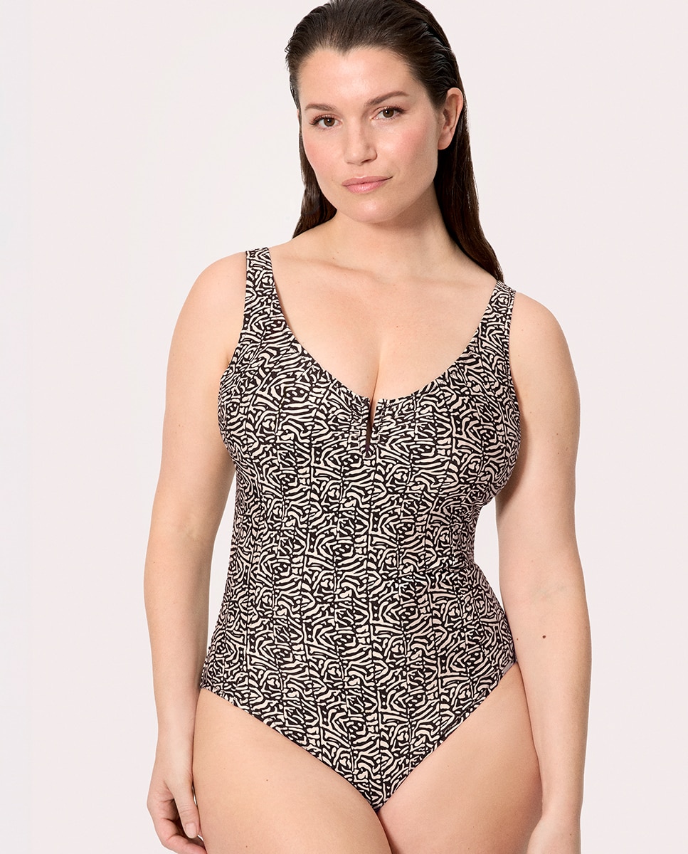 Imagem 0 de Fato de Banho Redutor Estampado com Brilho em Copa C