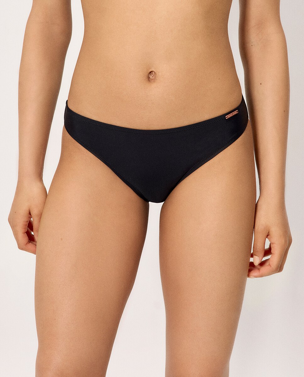 Cueca de Biquíni Básica Preto-1