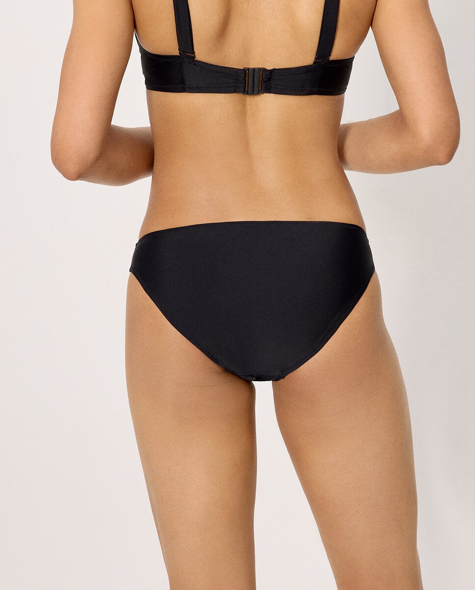Cueca de Biquíni Básica Preto-2