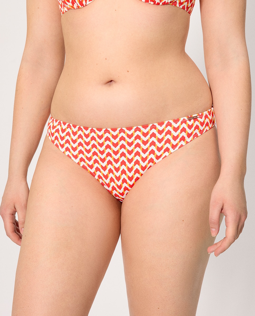 Imagem 0 de Cueca de Biquíni Micropiqué Estampada Coral