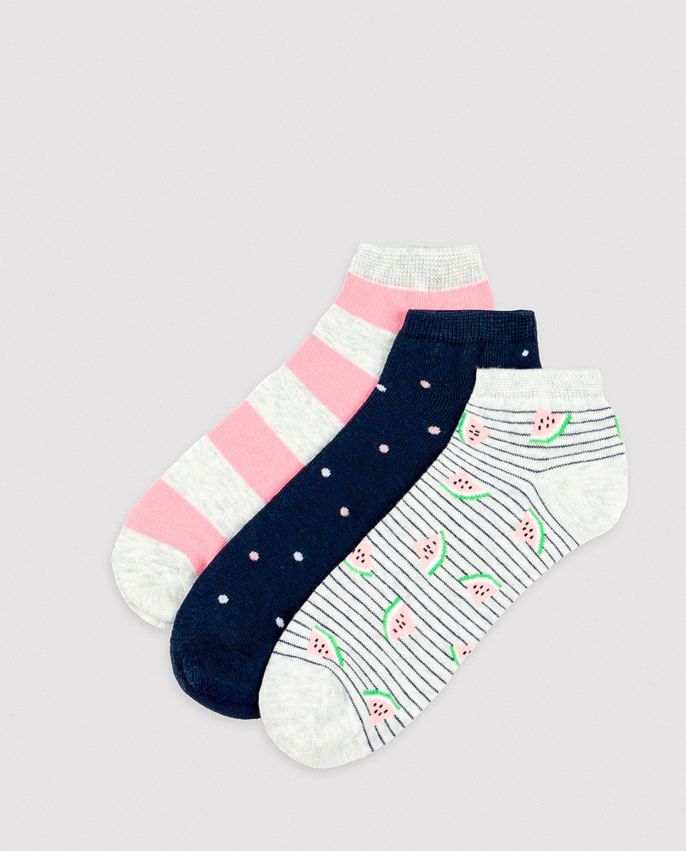 Imagem 0 de Pack de 3 Meias Pelo Tornozelo