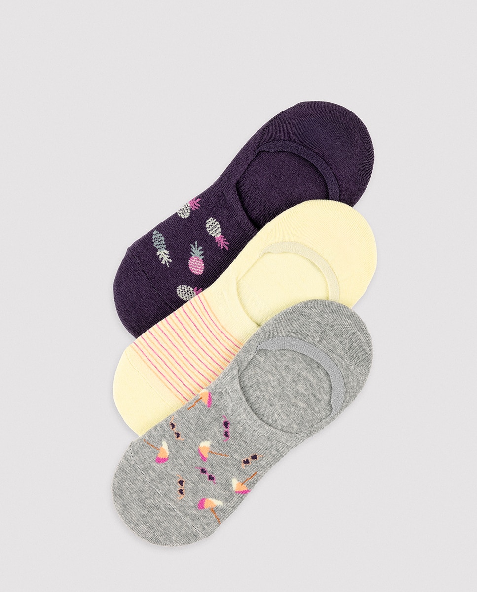 Imagem 0 de Pack de 3 Meias Pinkies Estampadas de Verão