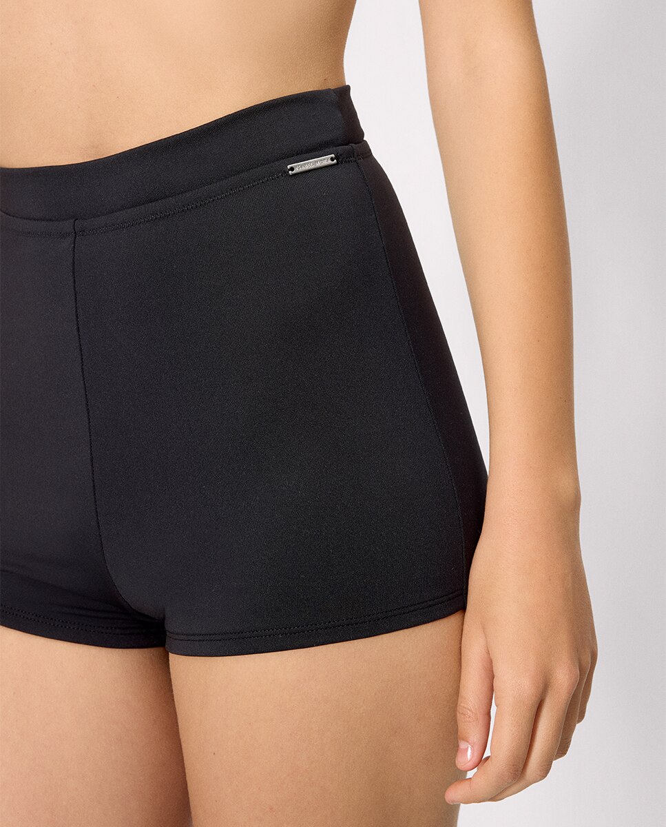 Cueca de Biquíni Culotte Biquíni Básico Preto-4