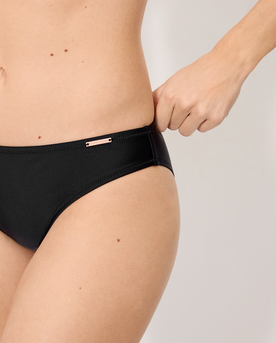 Cueca de Biquíni Estilo Mini Preto-4