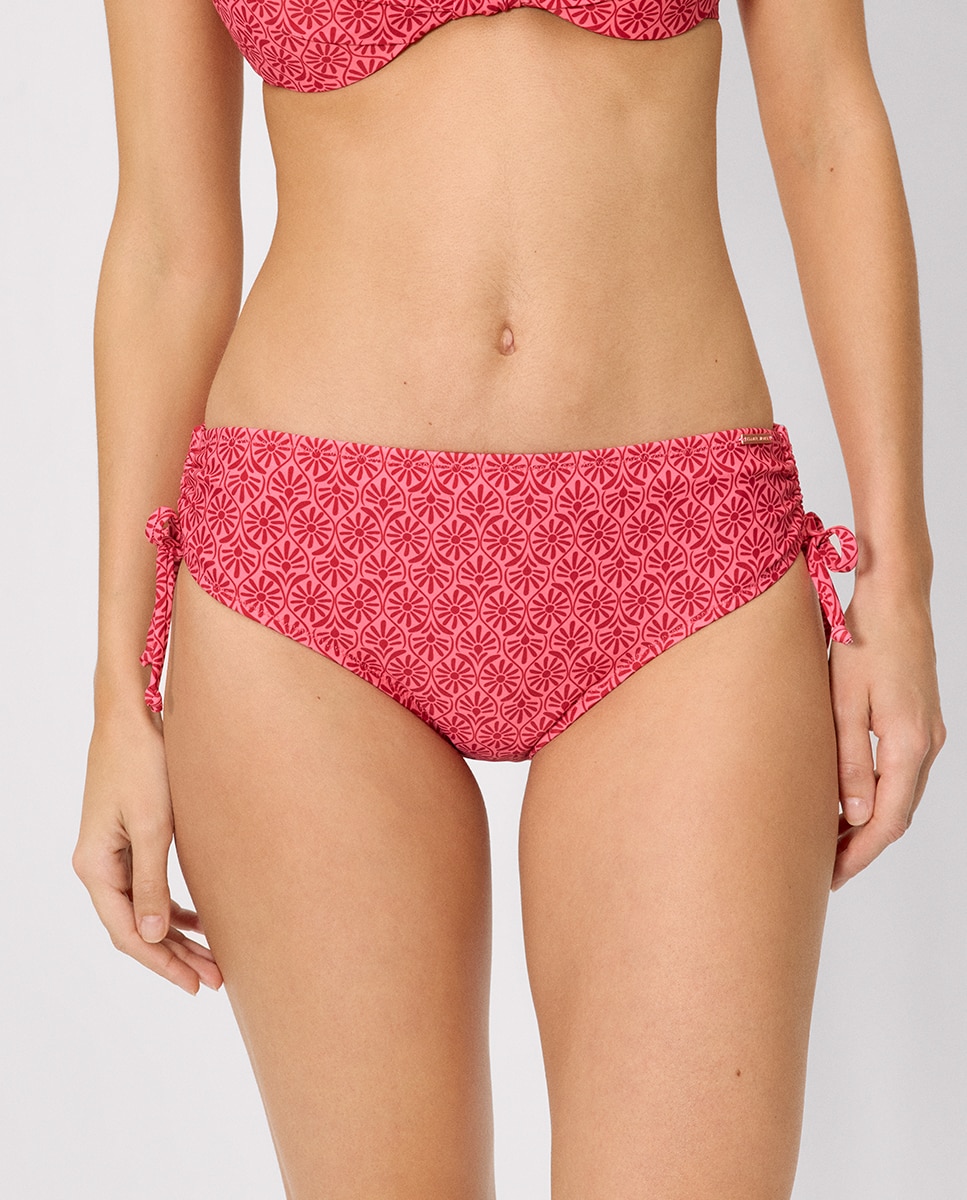 Imagem 0 de Cueca de Biquíni Moldeadora Midi com Estampado de Flores