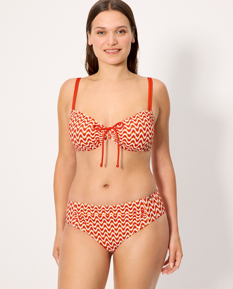 Imagem 0 de Tops de Biquíni Redutor em Micropiqué Estampado Coral em Copa D