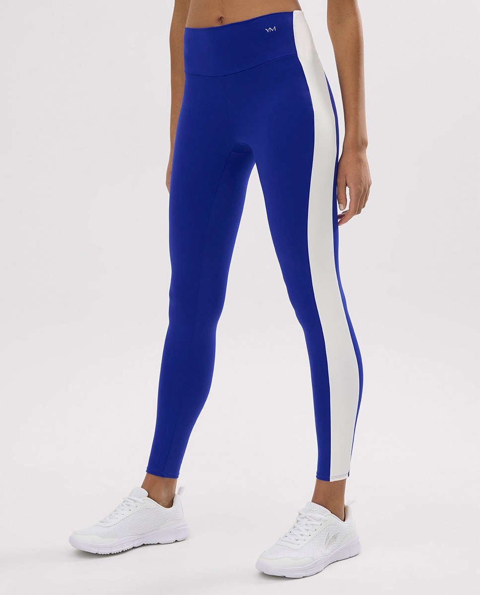 Imagem 0 de Leggings Desportivos Compridos Efeito Push-up com Tira em Contraste