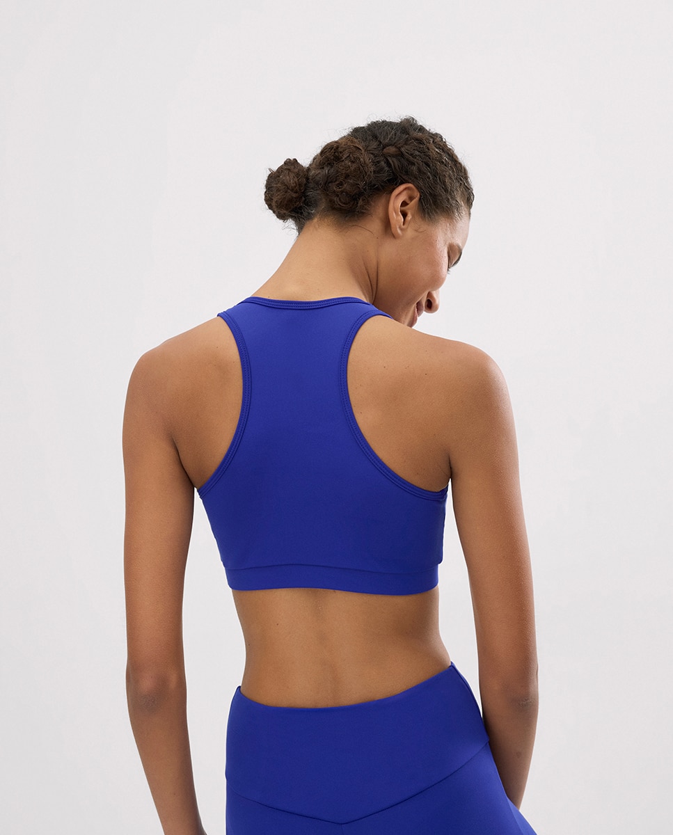 Soutien Desportivo com Tato Algodoeiro Azul-índigo-2