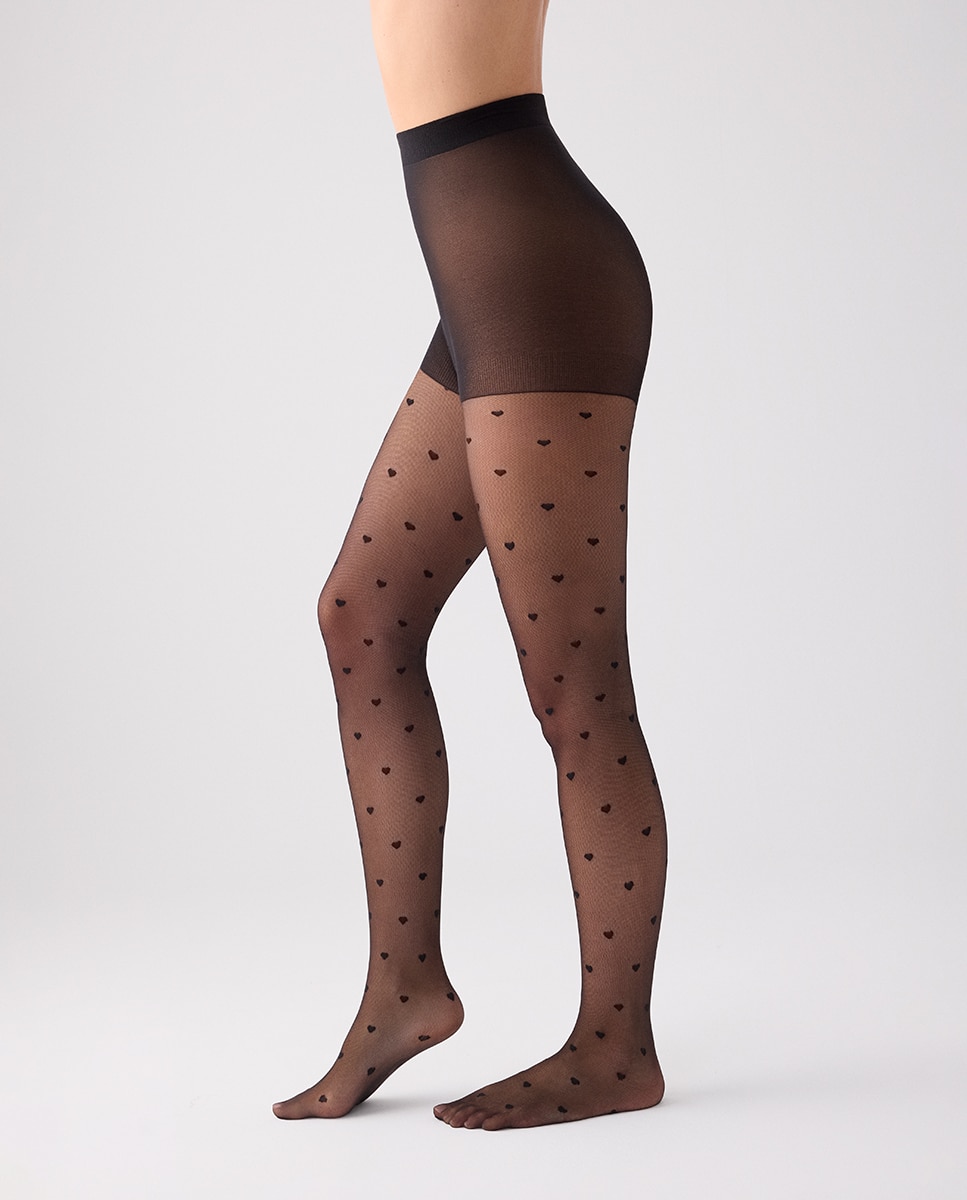 Imagem 0 de Collants 20 Denier Estampado Corações