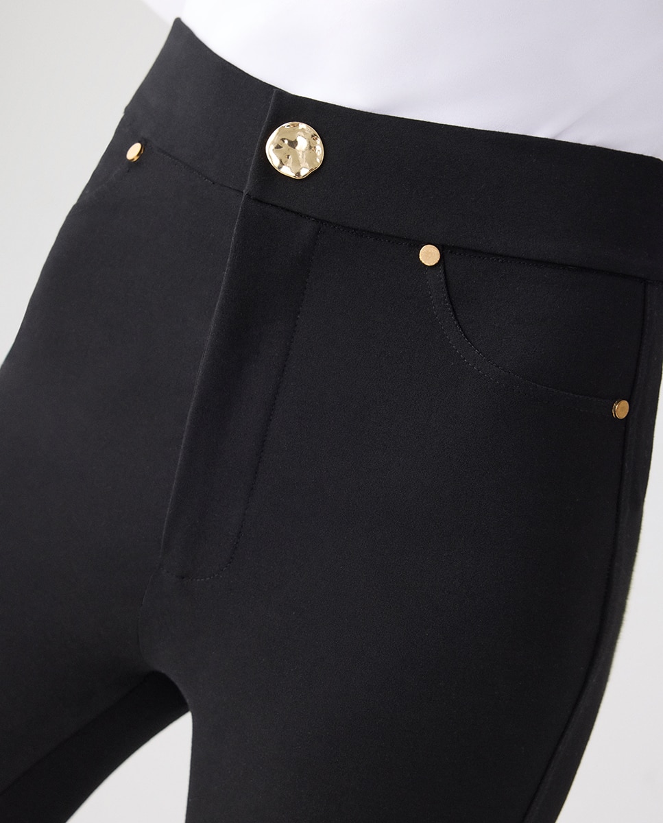 Leggings Moldeadores de Cintura Subida Preto-5