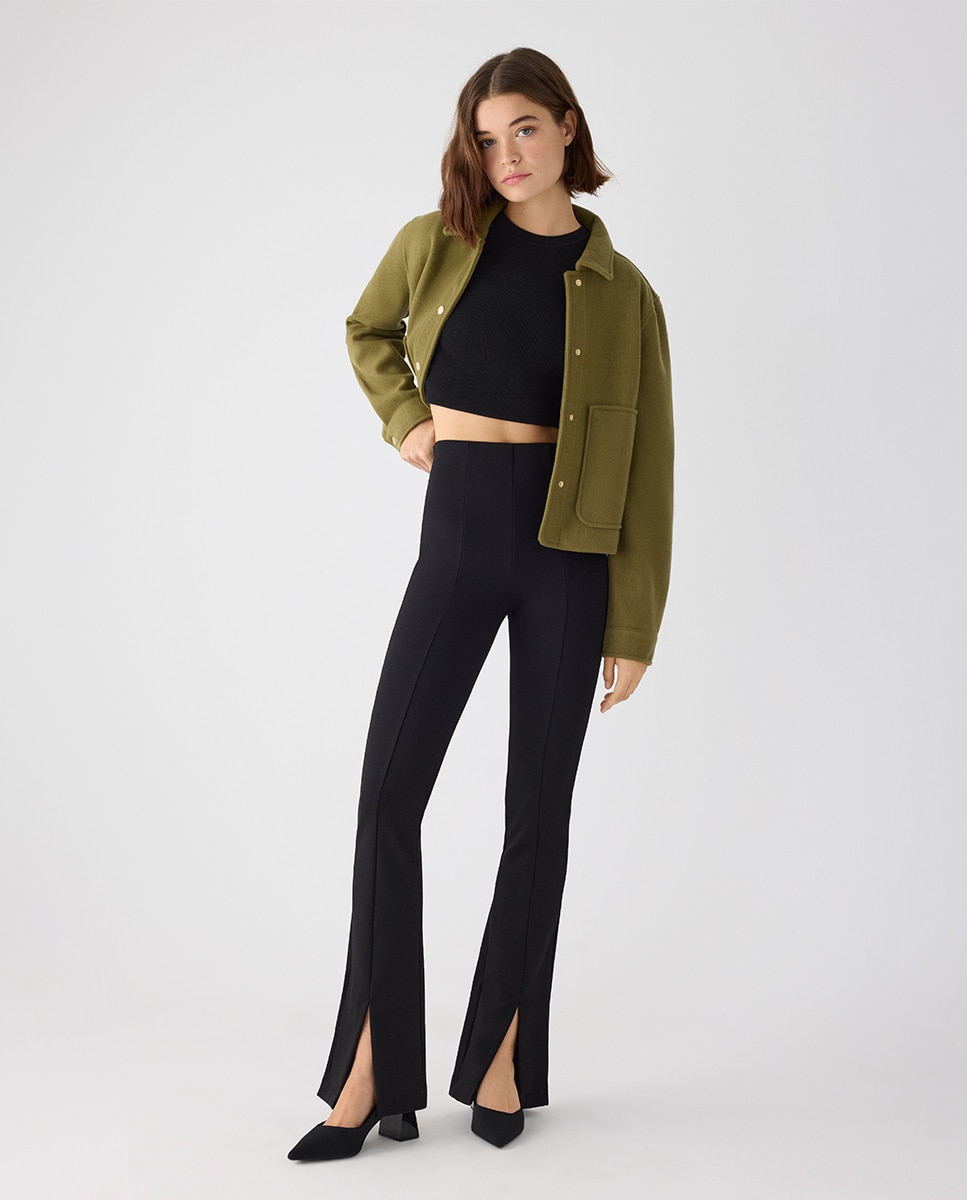 Imagem 0 de Leggings Moldeadores À Boca de Sino com Aberturas