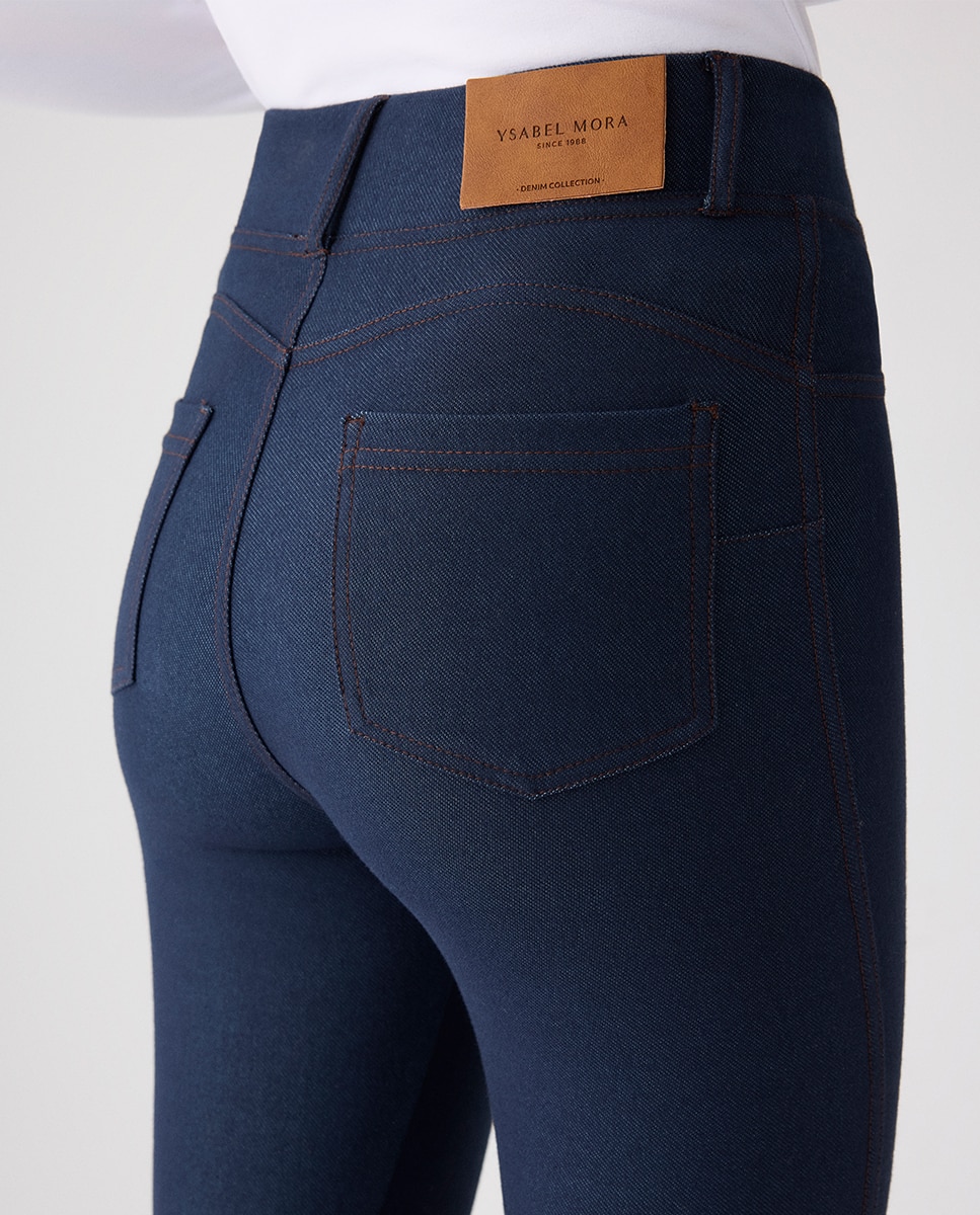 Leggings Jeans Efeito Push-up Azul-marinho-6