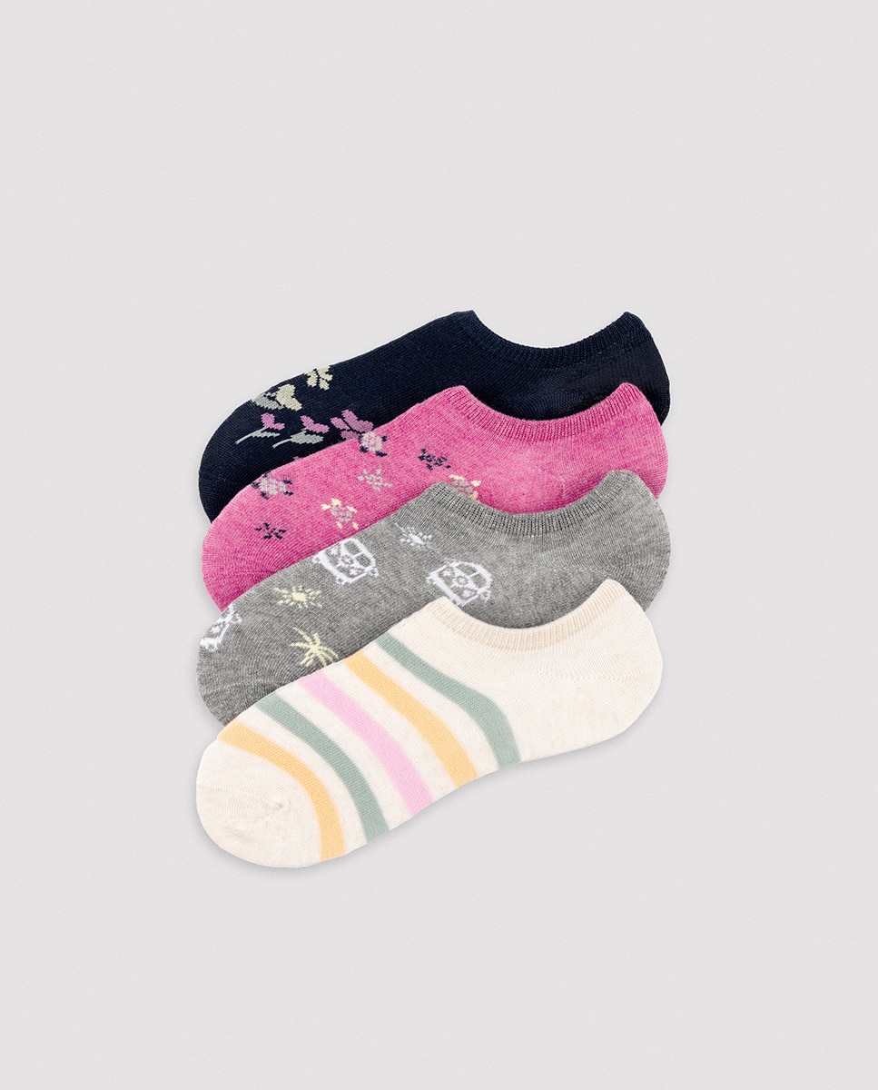 Imagem 0 de Pack de 4 Meias Pinkies Estampadas