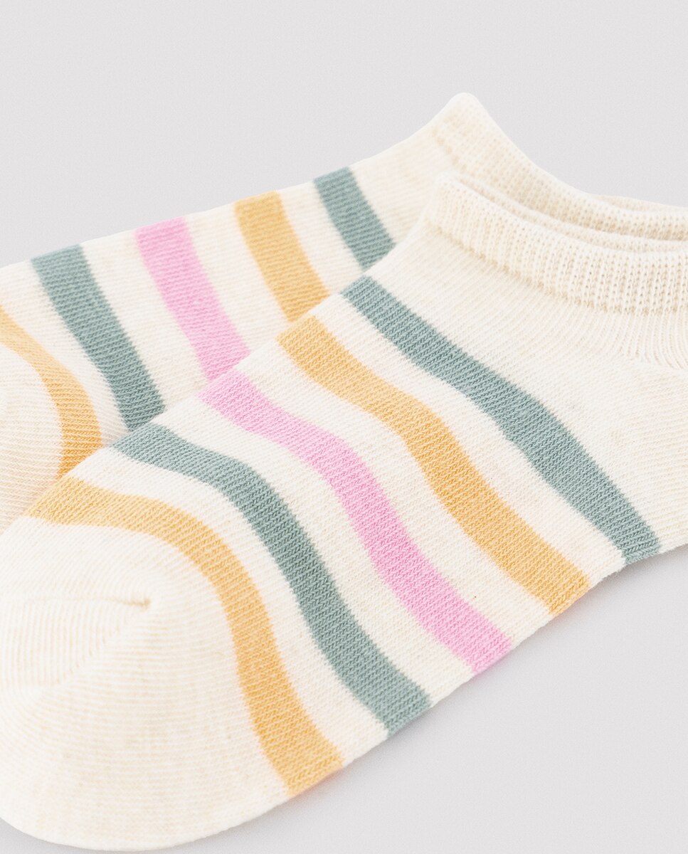 Pack de 4 Meias Pinkies Estampadas Multicolor-3