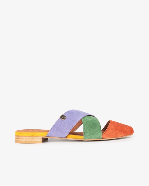 Imagem 0 de Mule em Pele Multicolor