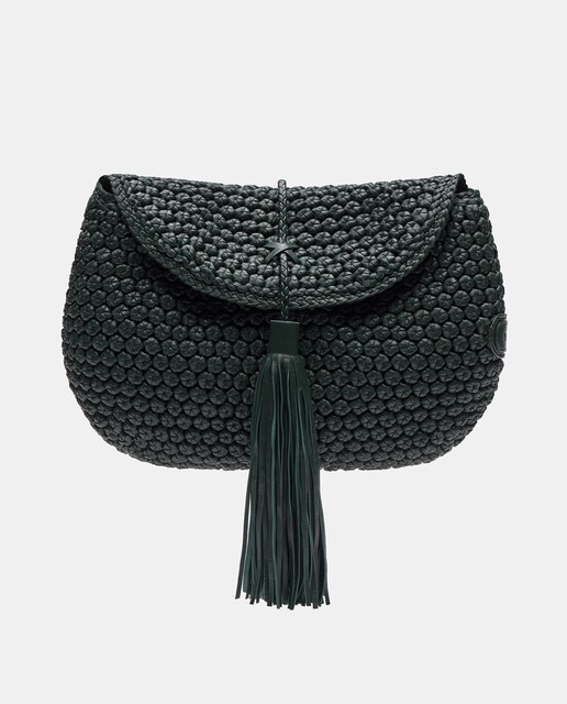 Imagem 0 de Mala a Tiracolo Noodbag de Pele com Fecho Magnético em Verde