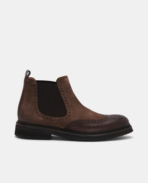 Imagem 0 de Botins Walton Moka Stretch de Pele Canguru