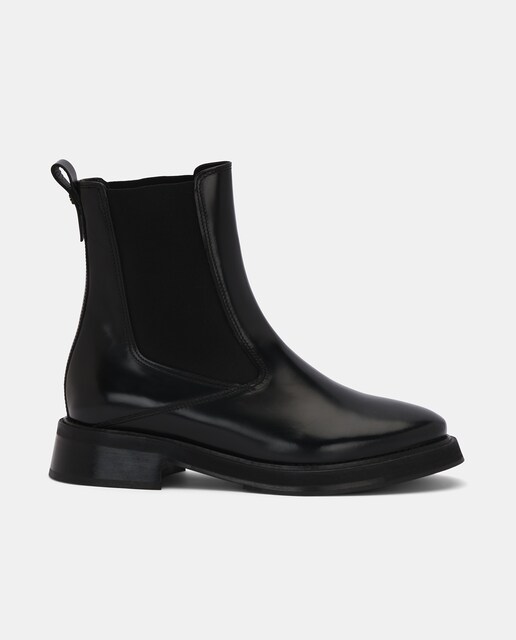 Imagem 0 de Botins Lluch de Pele Elástico Preto