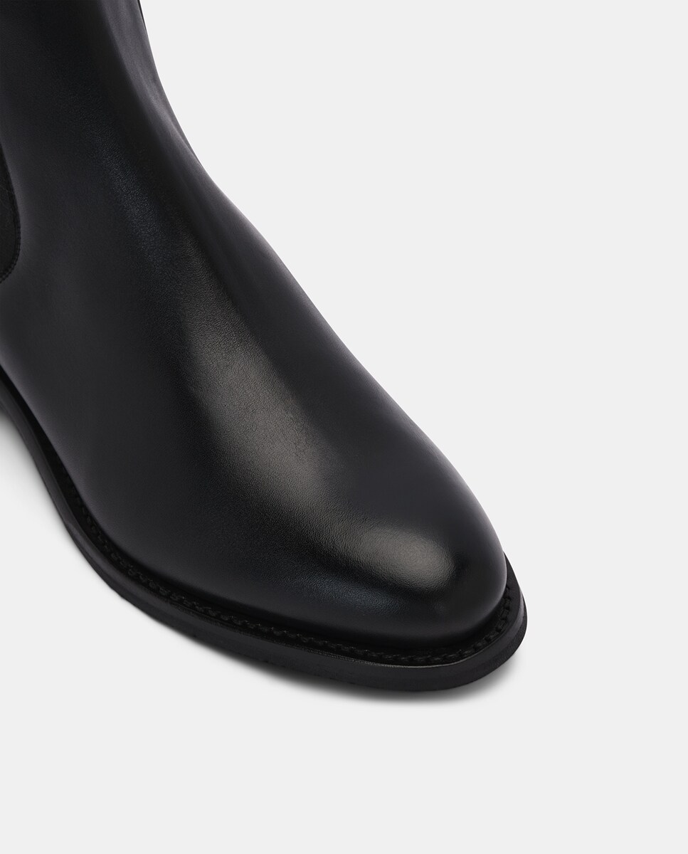 Botins Elásticos Cambridge de Pele Vacuno Preto-4