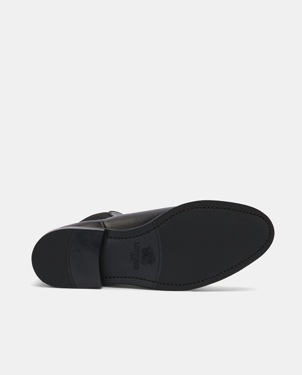 Botins Elásticos Cambridge de Pele Vacuno Preto-5