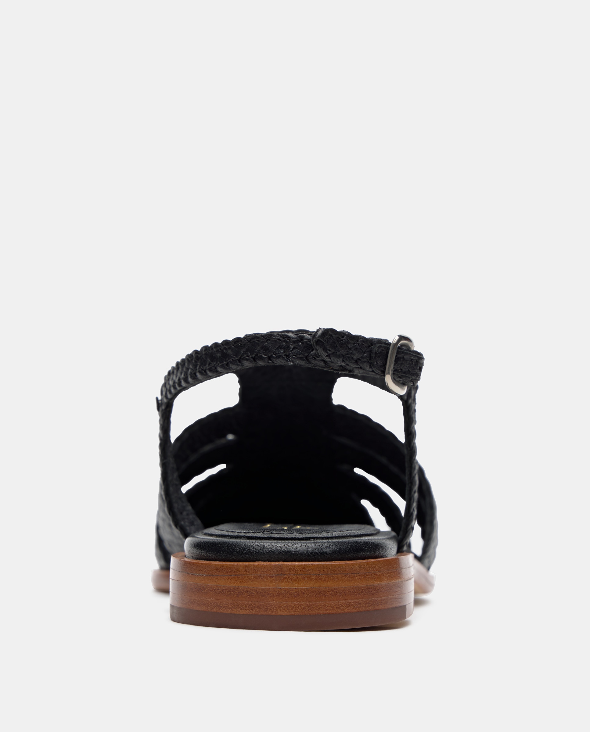 Sandálias Rasas Summer de Pele de Cabra Preto-3