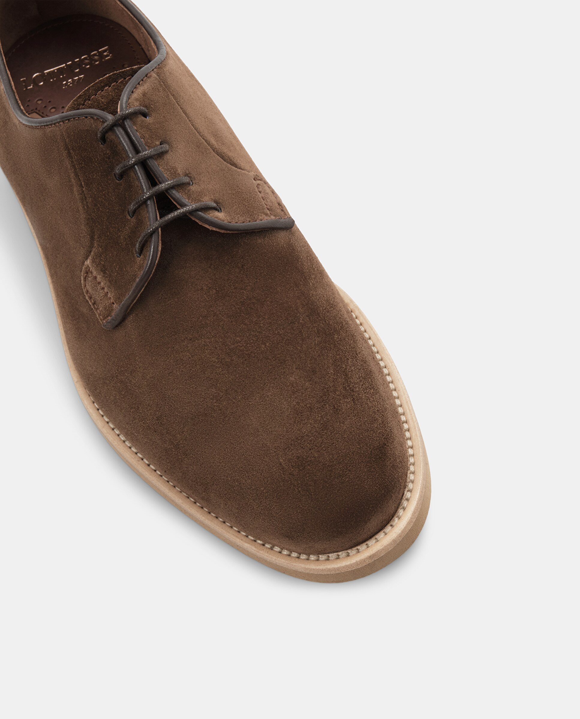 Bluchers Lisos de Camurça Castanho-4