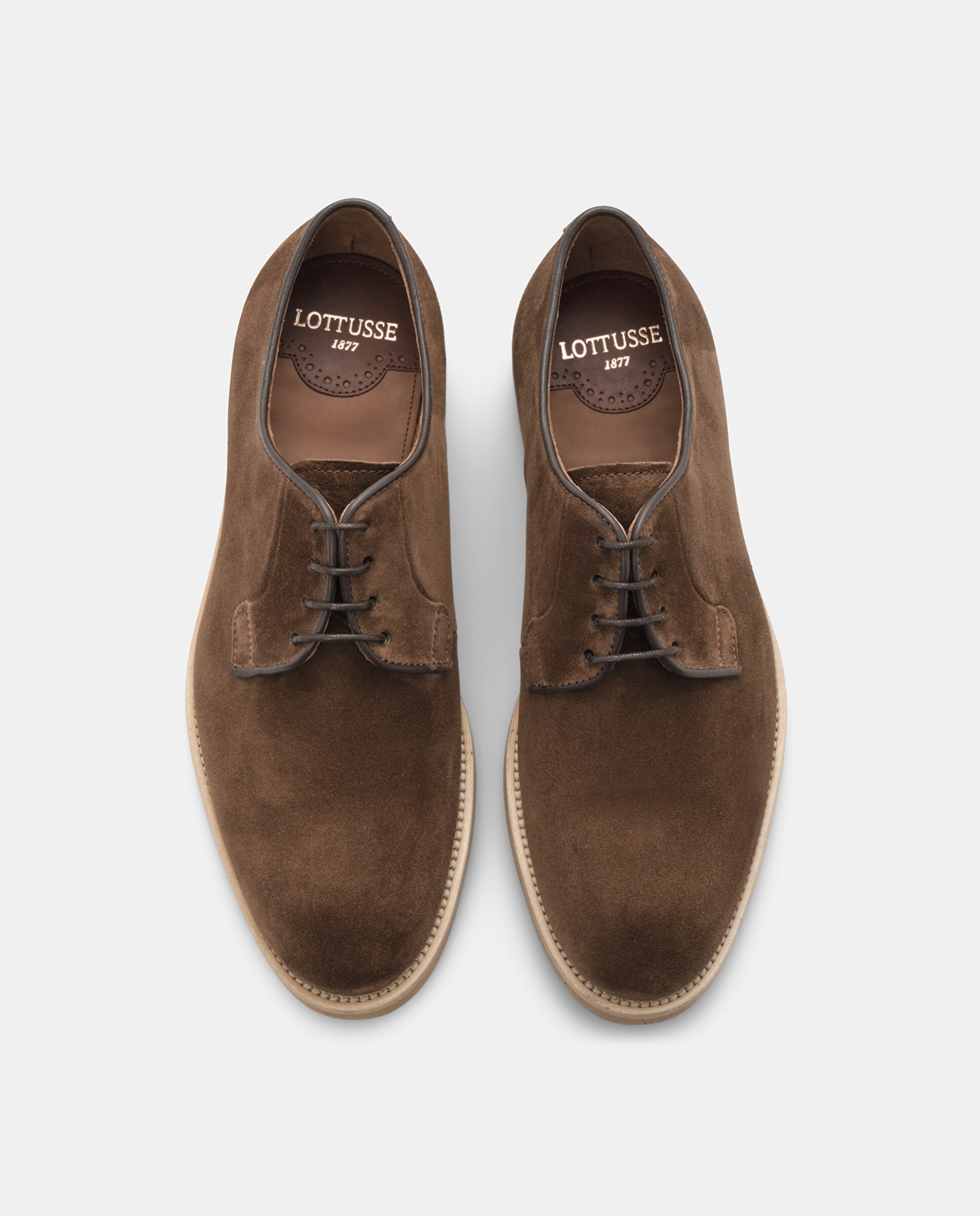 Bluchers Lisos de Camurça Castanho-6