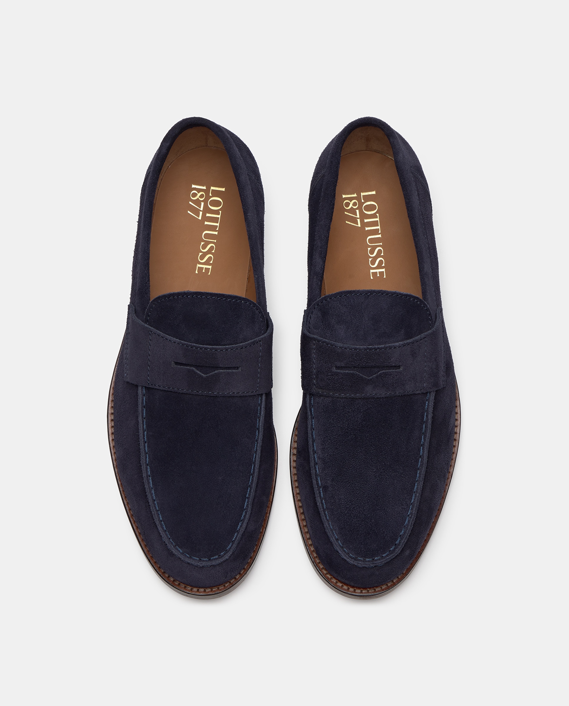Mocassins de Camurça com Fita Azul-marinho-6