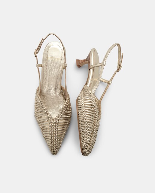 Imagem 0 de Sapatos de Salto Slingback Edit de Pele com Calcanhar Aberto