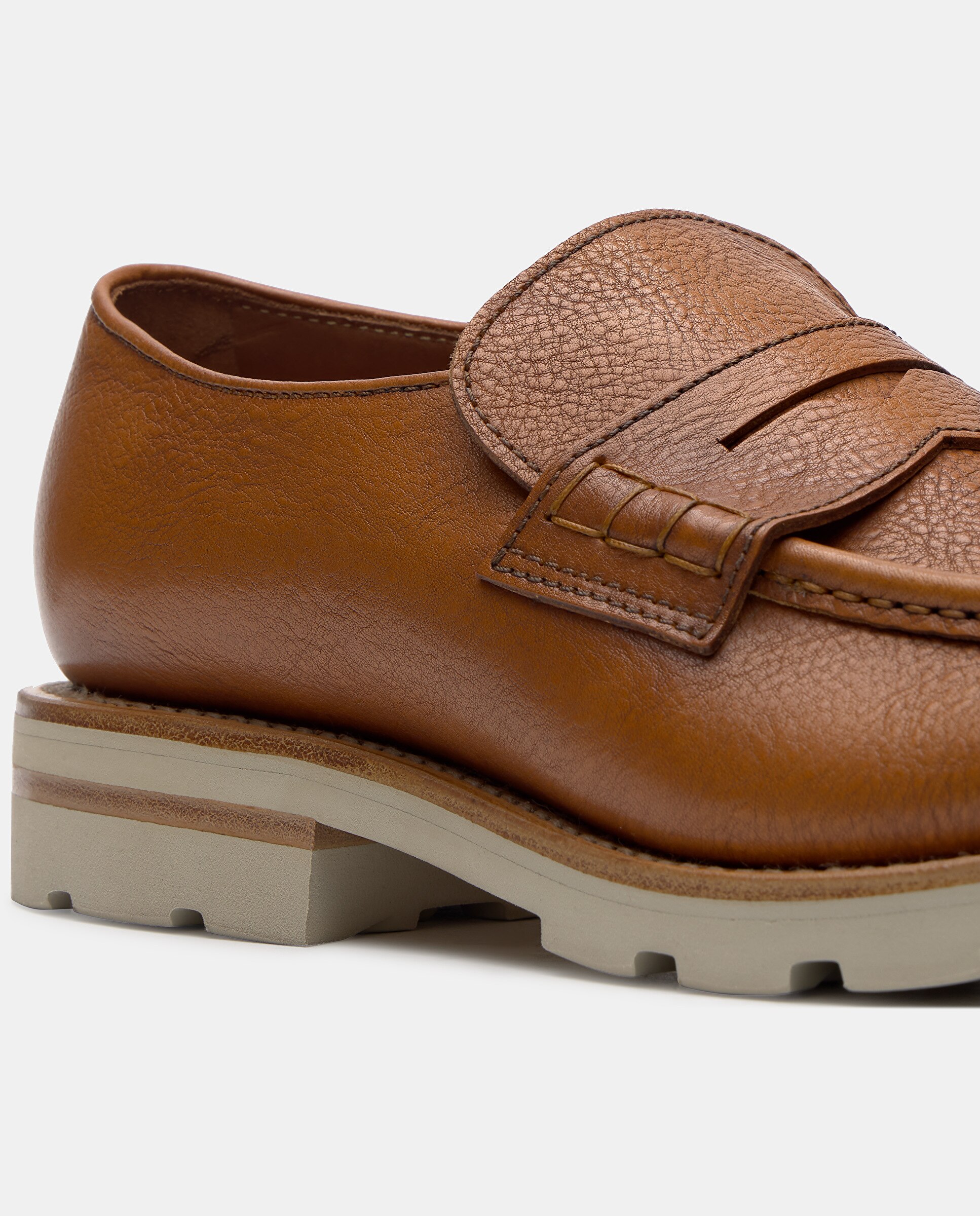 Mocassins Formais Murphy de Pele Castanho-4