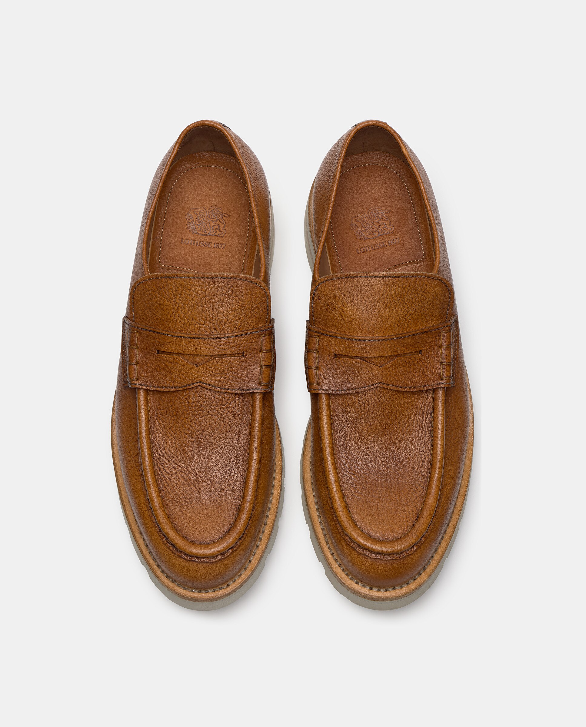 Mocassins Formais Murphy de Pele Castanho-6