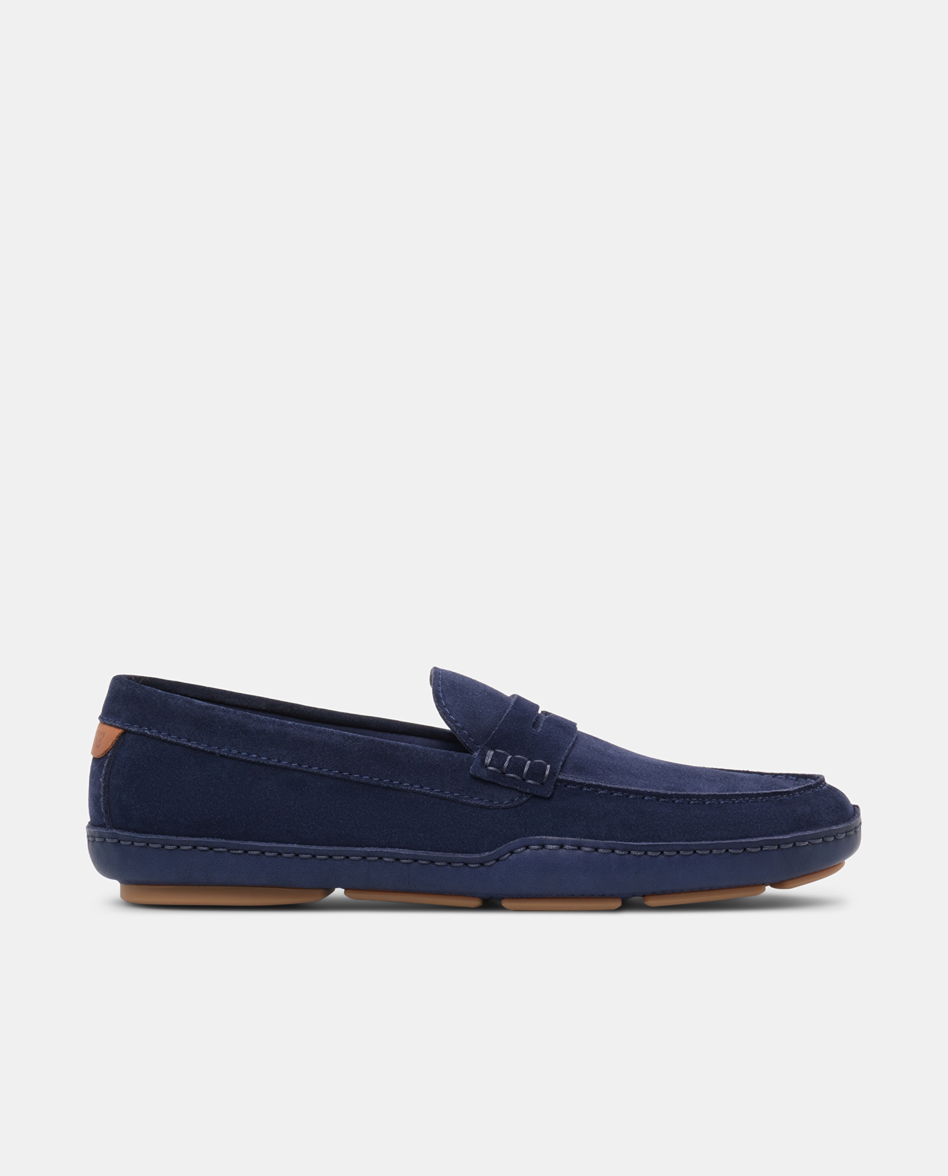 Mocassins de Camurça com Fita Azul-marinho-1