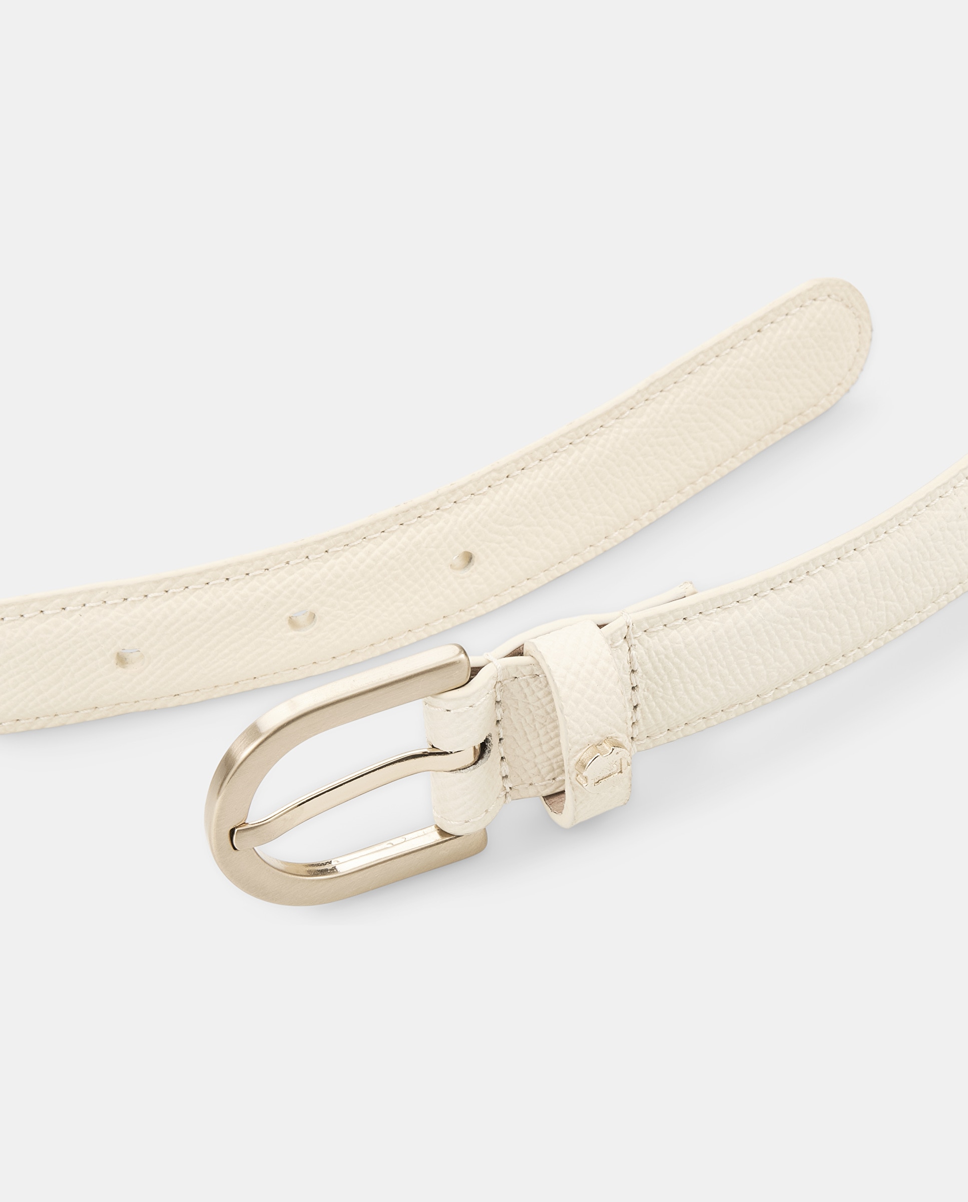 Cinto Gante de Pele Bovino Branco-marfim-2