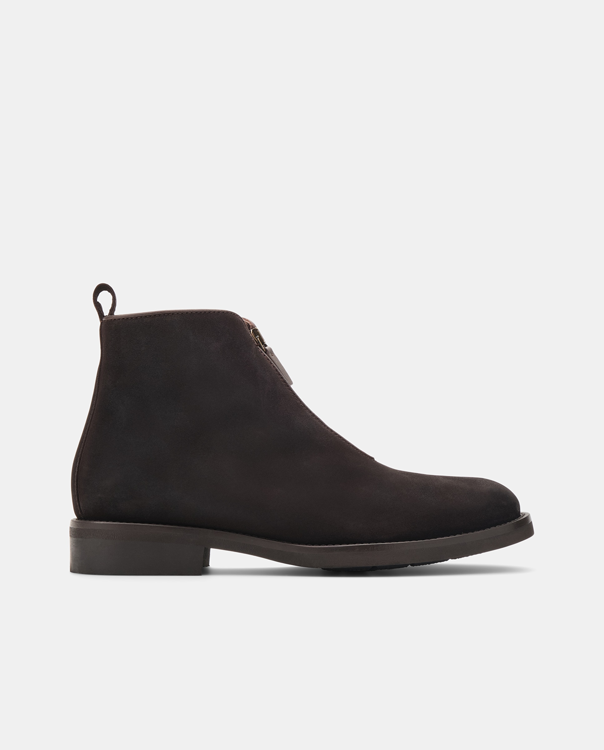 Botins Chelsea de Pele de Bovino em Moka Moca-1
