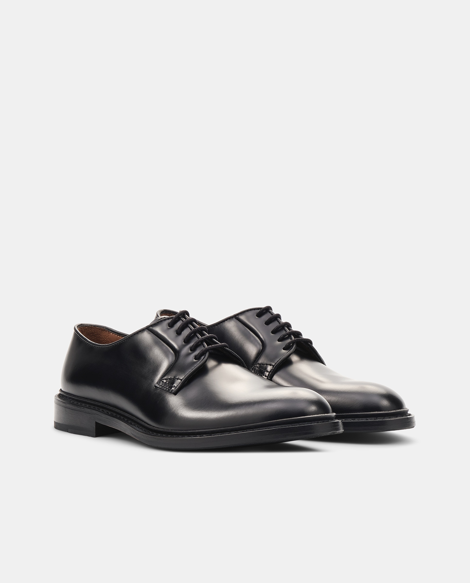 Sapatos de Cordões Prestige em Pele de Bovino em Preto Preto-2